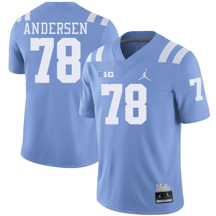 Men #78 Walker Andersen UCLA Bruins College Football Jerseys Stitched-Power Blue